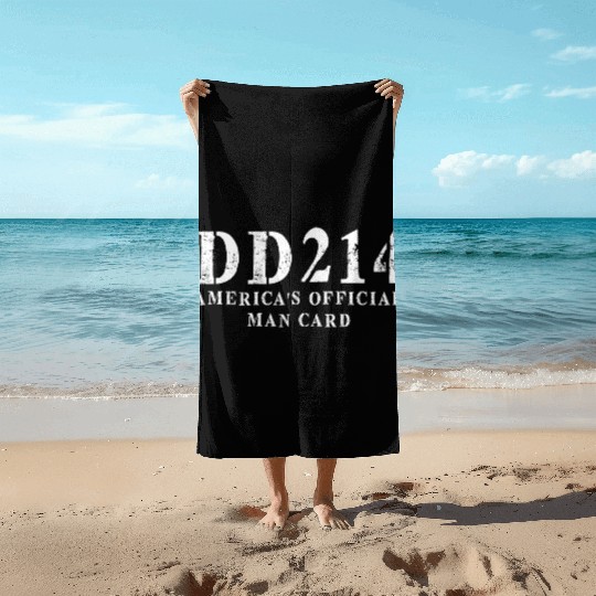 DD214 America s Official Man Card Beach Towels
