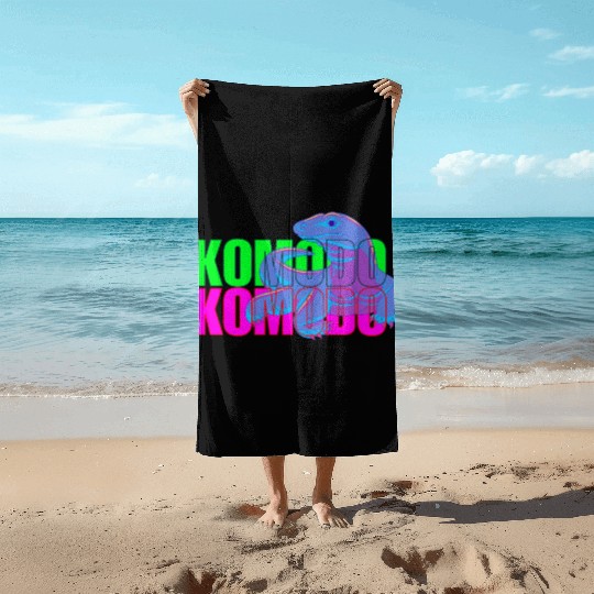 Majestic Komodo Dragon Beach Towels