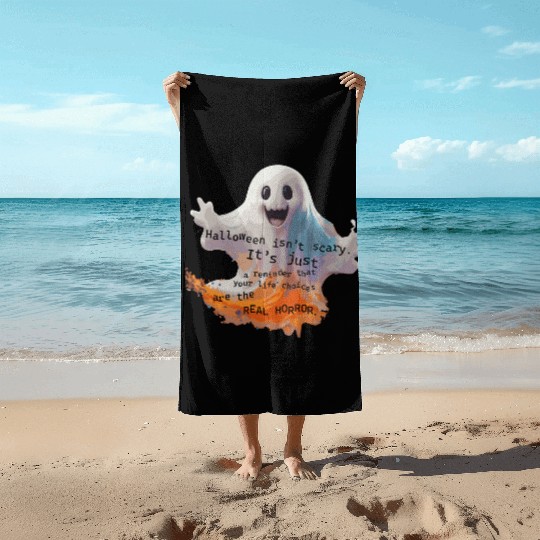 Ghost Real Horror Transparent Beach Towels