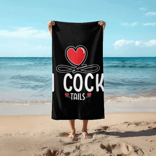 Funny I Love Cocktails 6 Beach Towels