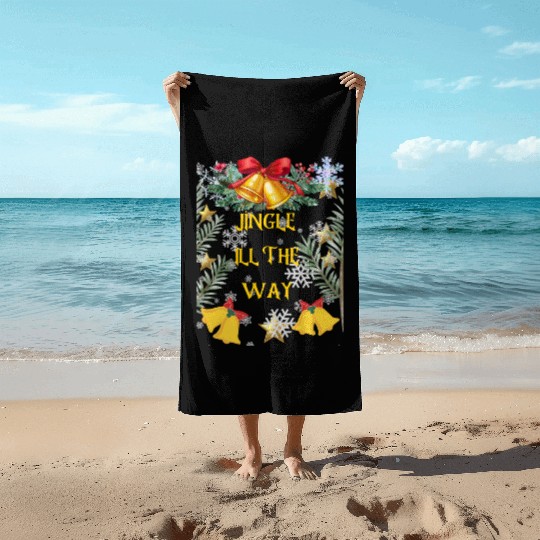 Christmas Cheer in a cup Funny Christmas on Bella Beach Towels