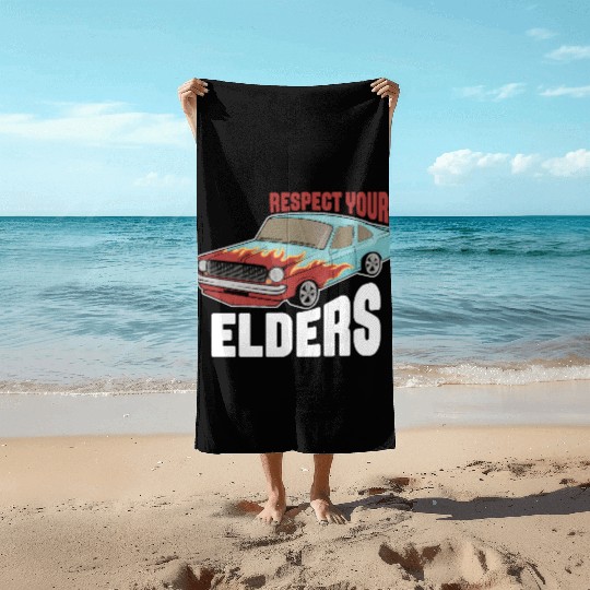 Funny Car Guy 2 Beach Towels