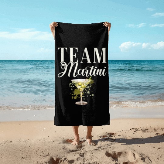 Team Martini Cocktail Bartender Beach Towels