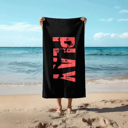 Play Tennis female coral Beach Towels