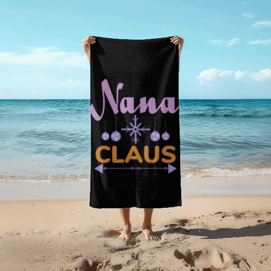 Nana Claus Beach Towels