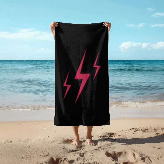 Triple Lightning Bolt Beach Towels
