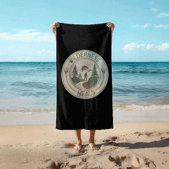 Wilderness Heals - Hiking for Mental Health Beach Towels