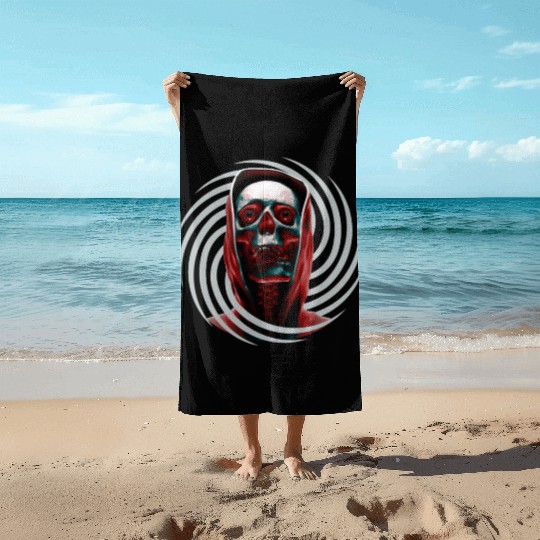 Brainwashed No text white Beach Towels