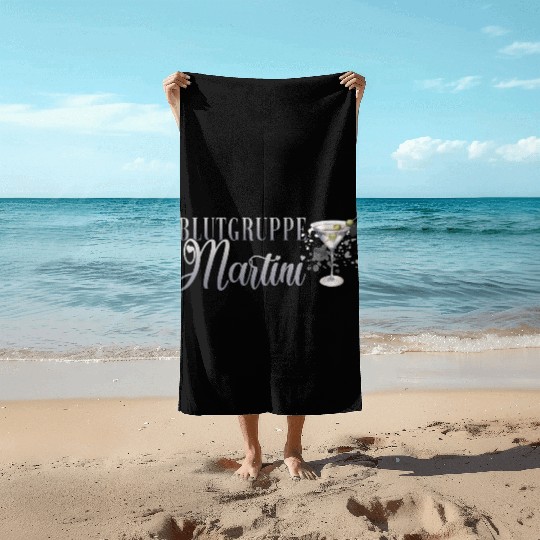 Blutgruppe Martini Cocktail Bartender Beach Towels