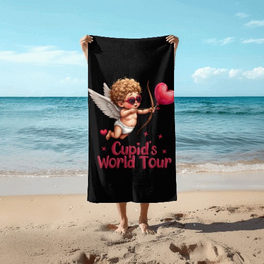 Cupid world tour Beach Towels