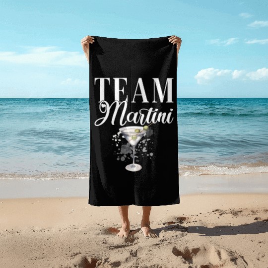Team Martini Cocktail Bartender Beach Towels