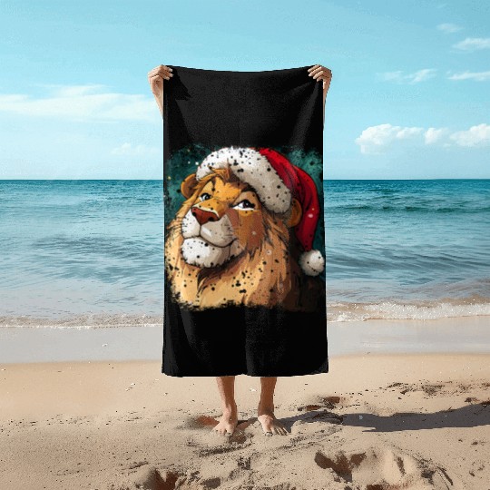 Leo Christmas Beach Towels