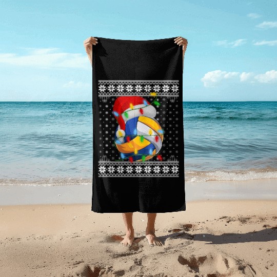 Volleyball Christmas Beach Towels