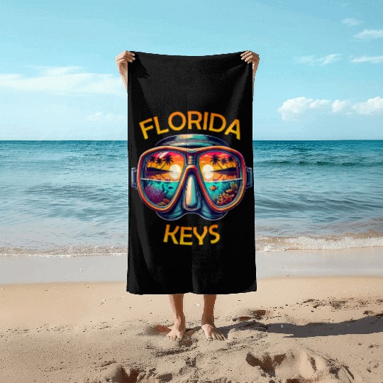 Florida Keys Diving Beach Sunset Beach Towels