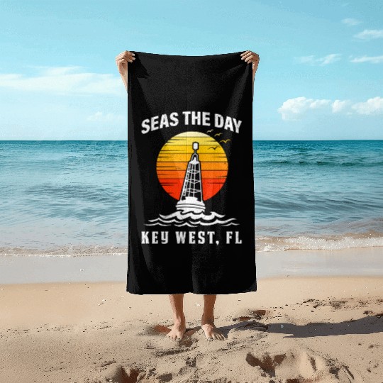 Key-West SEAS THE DAY KEY-WEST SEAS Yachting Beach Towels