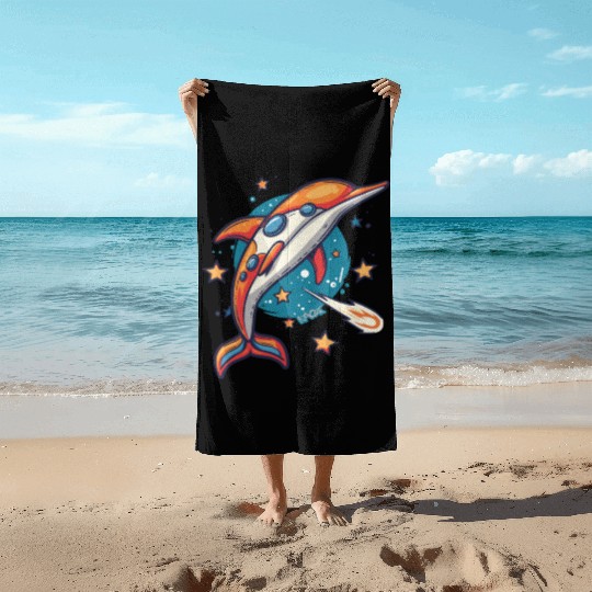 Super Funky Funk Dolphin Beach Towels