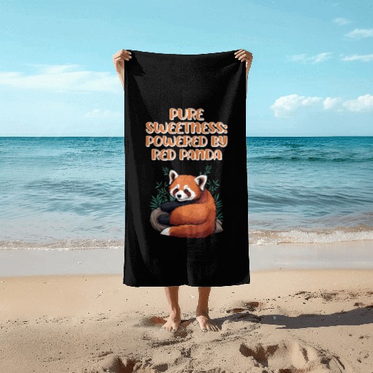 Pure Sweetness: Powered By Red Panda - Cute Animal Beach Towels