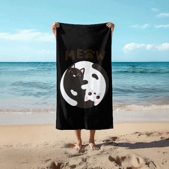 Meow Cat Beach Towels