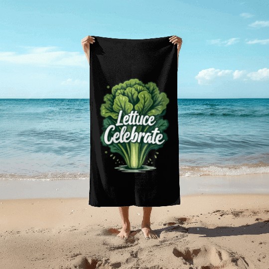 Funny Food Art: Lettuce Romaine Salad for Salad Beach Towels