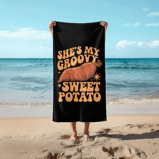 She's my Groovy Sweet Potato Beach Towels