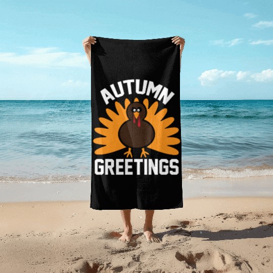 Grateful Hearts, Autumn Blessings Beach Towels