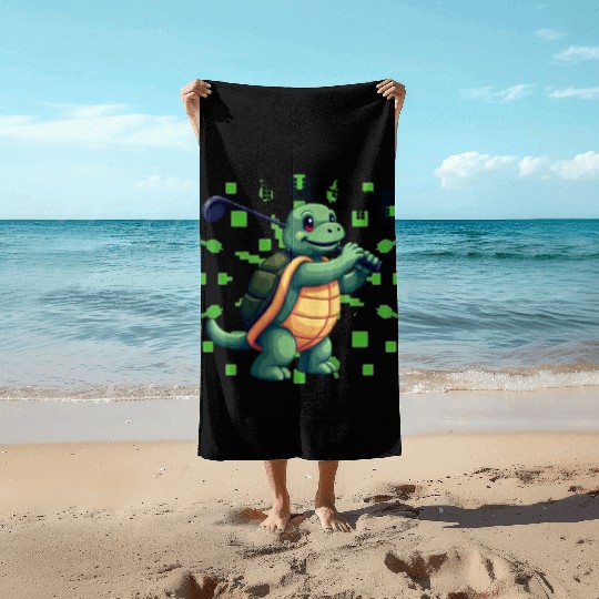 Golfing Turtle Beach Towels