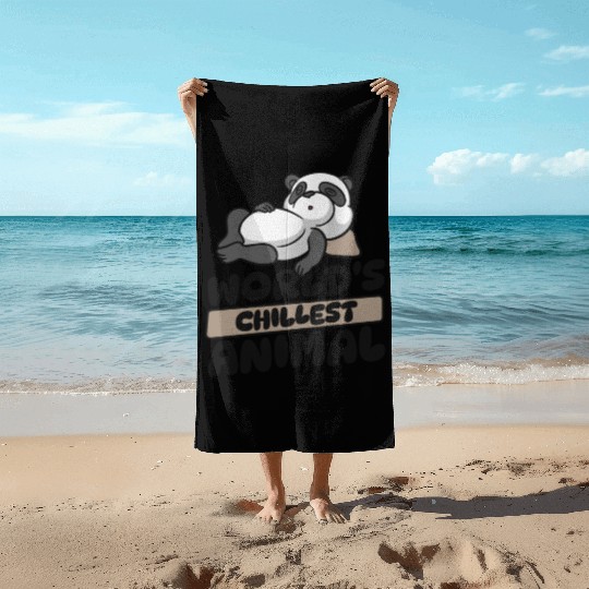 World's Chillest Animal Panda Bear Friend Giant Beach Towels
