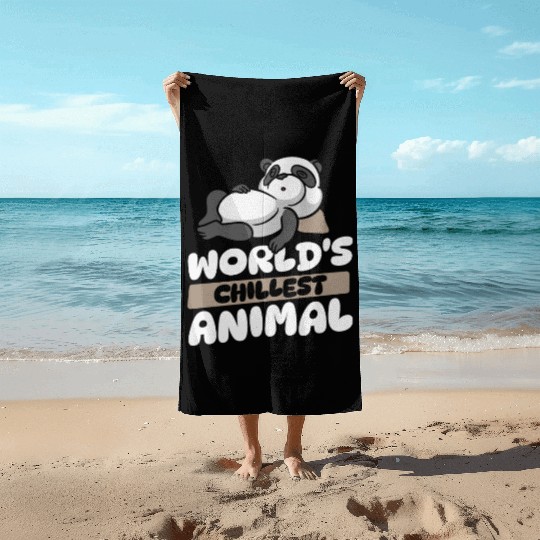 World's Chillest Animal Panda Bear Friend Giant Beach Towels