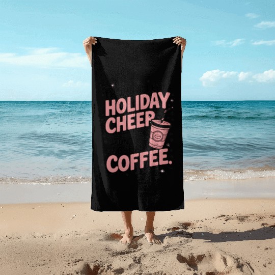 Hot Cocoa Christmas Beach Towels