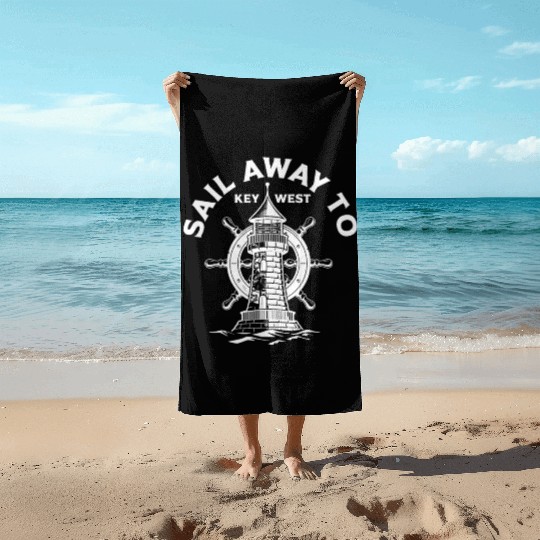 SAIL AWAY TO KEY-WEST Florida Keys Sunshine-State Beach Towels