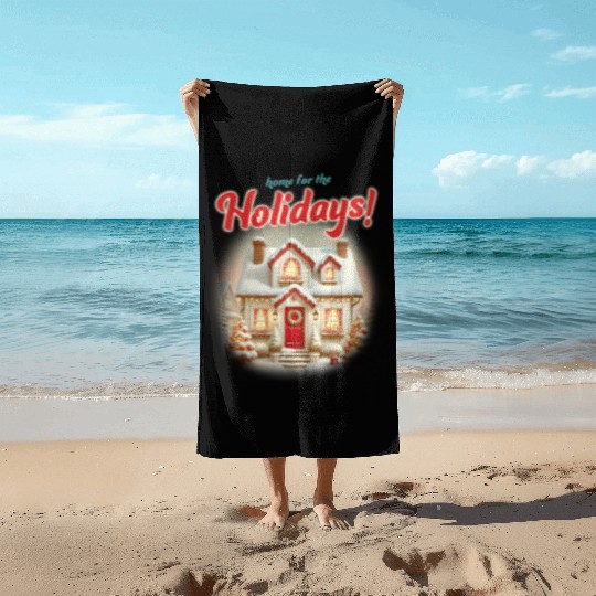 Home for the Holidays, Merry Christmas Beach Towels