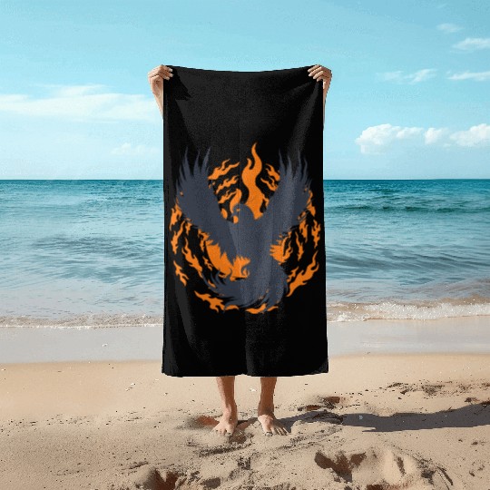 Dark phoenix Beach Towels