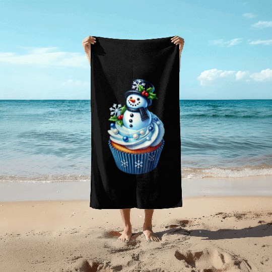 Christmas ice cream, Merry Christmas Beach Towels