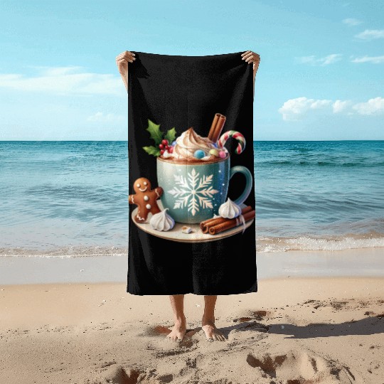 Christmas ice cream, Coquette Chistmas Beach Towels