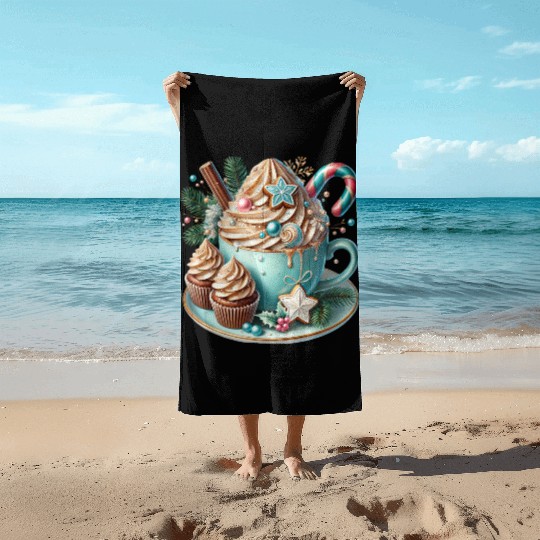 Christmas ice cream, Coquette Chistmas Beach Towels