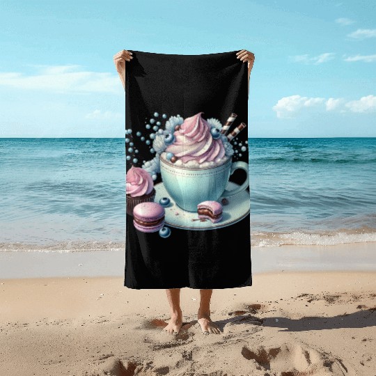 Christmas ice cream, Coquette Chistmas Beach Towels