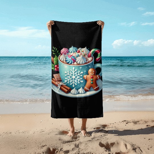 Christmas Ice Cream, Christmas Coteque Beach Towels