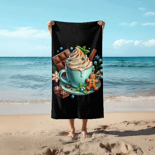 Christmas ice cream, Coquette Chistmas Beach Towels