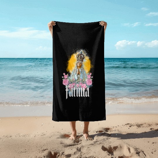 Our Lady of the Rosary of Fátima - Portugal Beach Towels