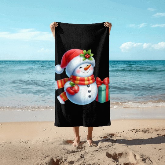 Snowman Christmas, Cute Christmas, Christmas Beach Towels