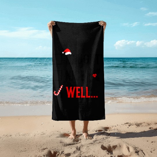 Naughty or Nice Funny Christmas Beach Towels