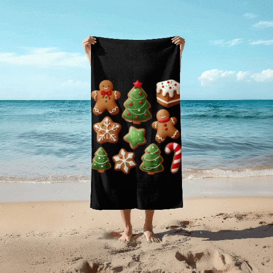 Merry Christmas, Tree Christmas Beach Towels