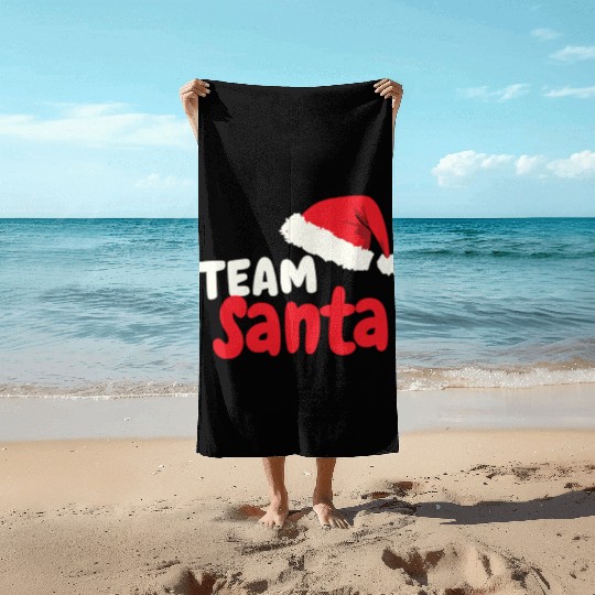 Team Santa Santa Claus Christmas Santa Claus Beach Towels