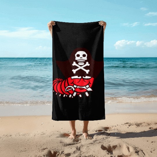 Caterpillar Sabre Pirate Captain Cap Funny Cute Beach Towels