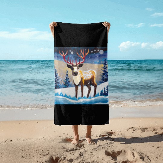 A raider and the night Beach Towels