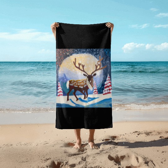 Christmas raider Beach Towels