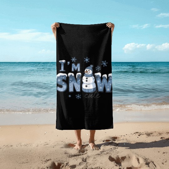 Snowman Christmas, Merry Christmas Beach Towels