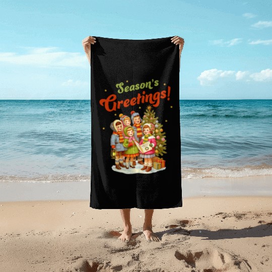 Seasons Greetings Beach Towels