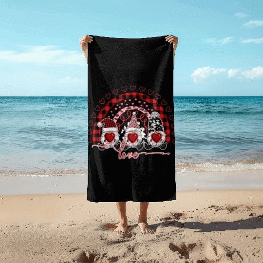 Gnomes Valentines Revelin Beach Towels
