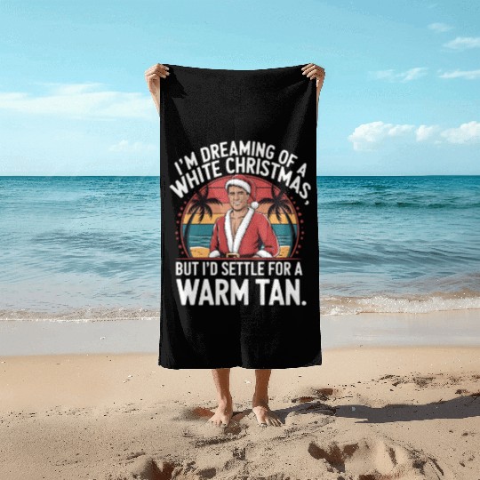 I'm dreaming of a white Christmas Beach Towels